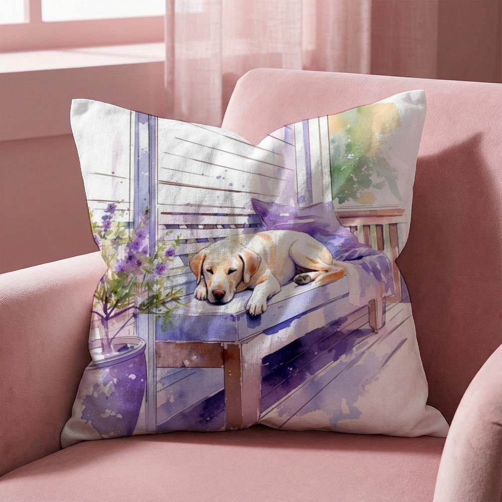 

Watercolor Pet Dog Cushion Cover Multi-Scene Pillow Cover for Home & Car - Reversible, Soft & Durable for Daily Use 30cmx30cm