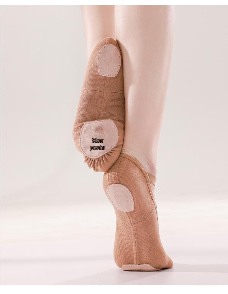 Dětské a dámské baletní a jógové boty s měkkou podrážkou a čtyřsměrně strečovou látkou