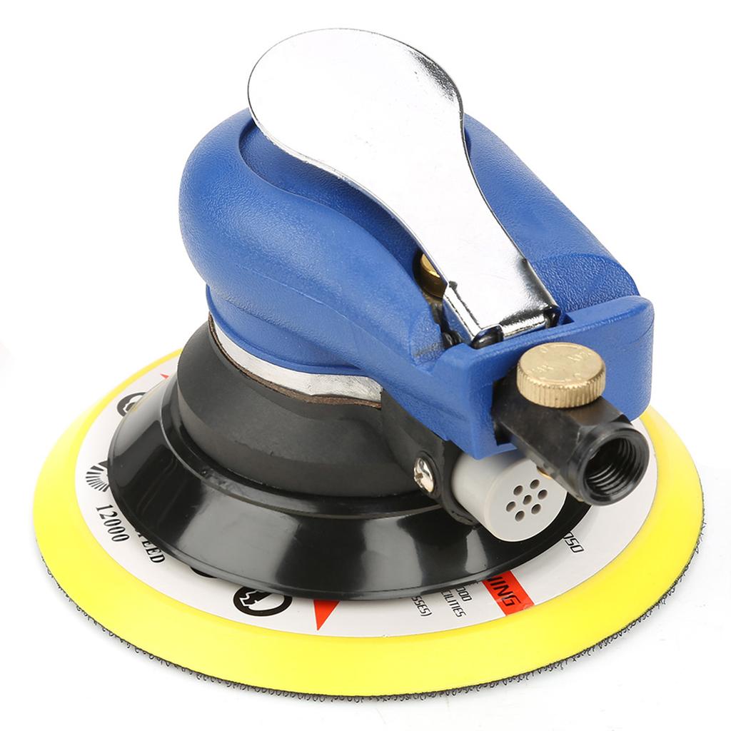 AT?9806 6" Air Random Orbital Sander Round Polisher Pneumatic Hand Sanding Tool