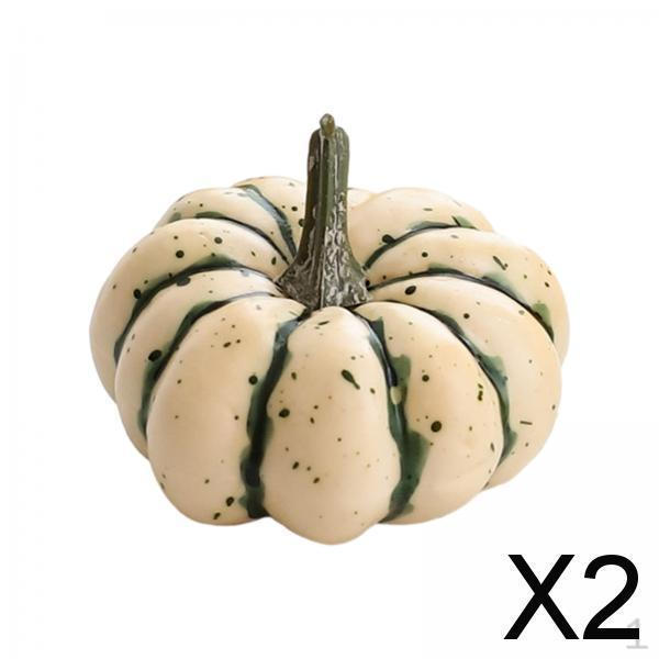 

2x Искусственные маленькие тыквы для домашнего декора Хэллоуин Осень Урожай День благодарения Вечеринка DIY