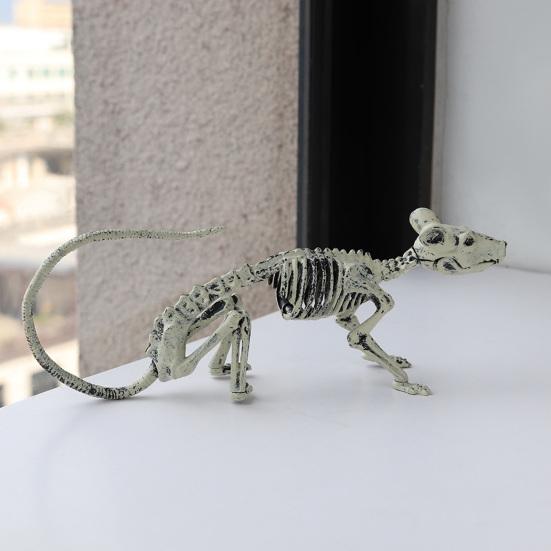 Halloween Animal Skeleton Plastic Bone Model Realistic Skeleton Crow Spider Rat Scorpion Figurine for Haunted Houses Graveyard Scenes Parties Decor