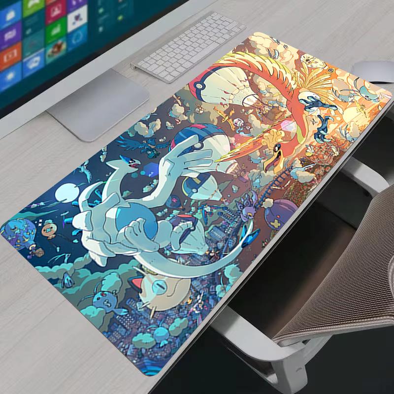 Mouse Pad Large Anime Gamer XXL Keyboard P-pokemon Desk Mouse Mat Pikachu Carpet Rubber Gaming Accessories Notbook Pc Mousepad