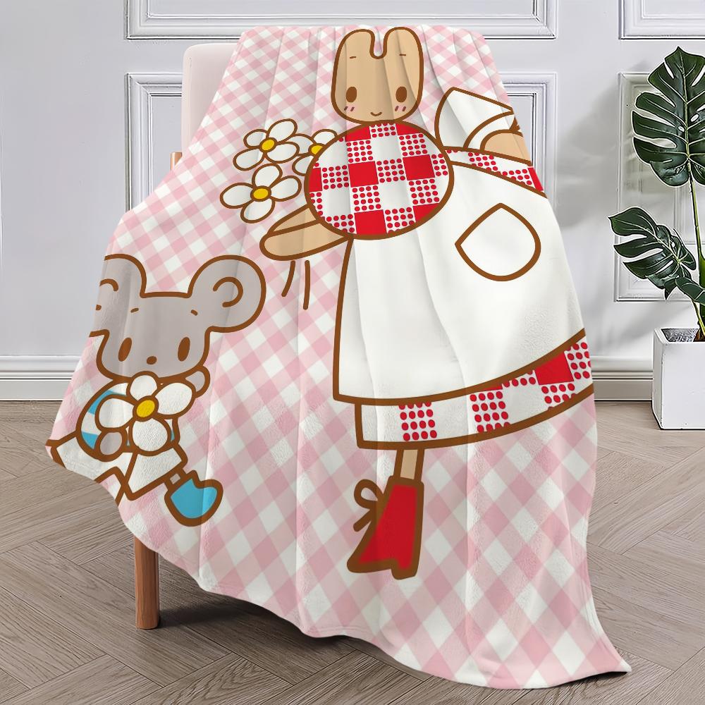 Cartoon M-Marron C-Cream Cute Blanket Plush Nap Sofa Rug for S-Sanrio Living Room Office Bedroom Birthday Home Travel Kid Gifts