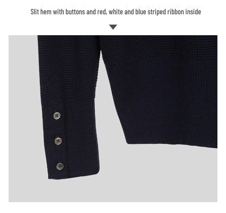 TB BROWIN Korean Style Waffle Knit Sweater - Autumn/Winter Casual Knitwear