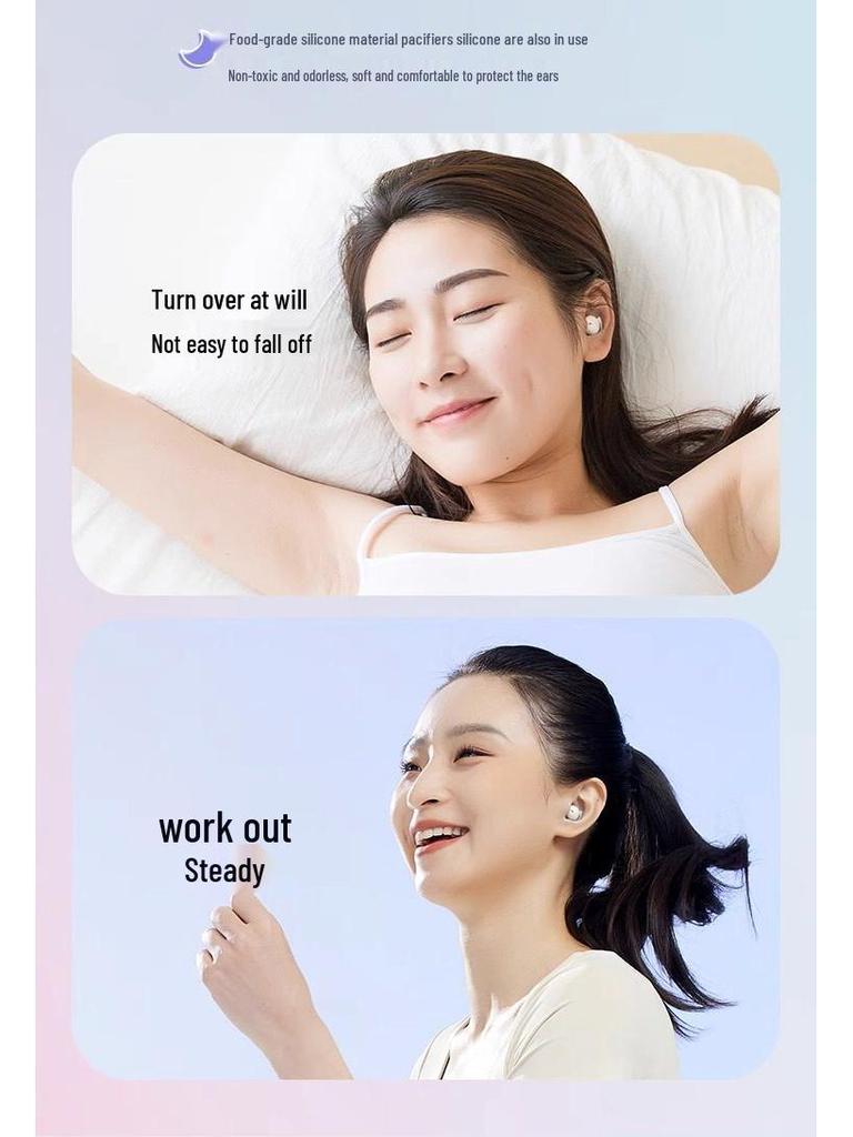 Soft In-Ear Bluetooth Sleep Earphones: Pain-Free, Long-Wearing, Noise-Cancelling for Side Sleeping