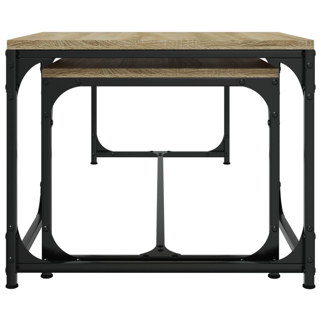  Coffee Tables, 2 Pcs., Sonoma Oak, Wood-based Material