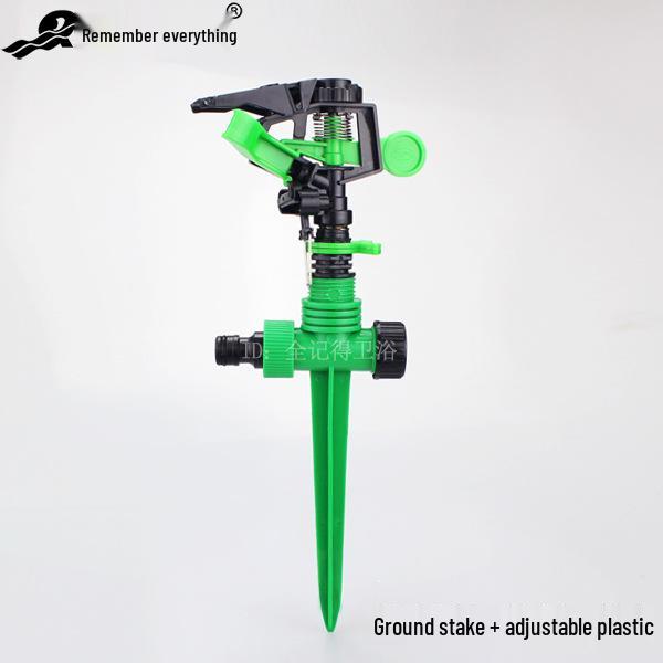 Dual-Use Ground Stake Rotating Sprinkler Head for Lawn Watering