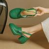 Ladies' Niche Retro Thick Soled Open Toed Sandals for Summer Wear, New Hollow Out Casual Flat Roman Shoes for Women
