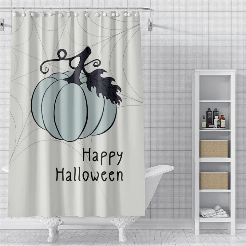 Home shower curtains for bathroom waterproof fabric Modern Nordic style Living Room curtain Halloween Autumn Pumpkin decoration