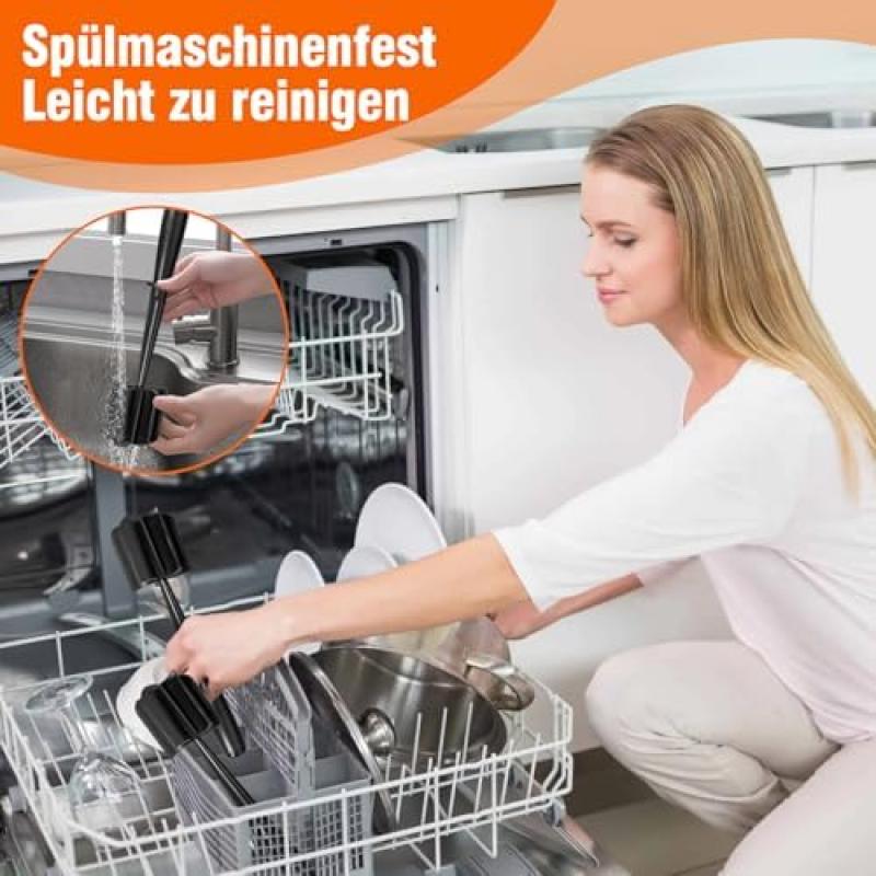 VOOZOMO Meat Chopper & Potato Masher with 5 Blades, Heat-Resistant Nylon Kitchen Utensil, Safe for Non-Stick Pans, Ideal for Beef & Turkey