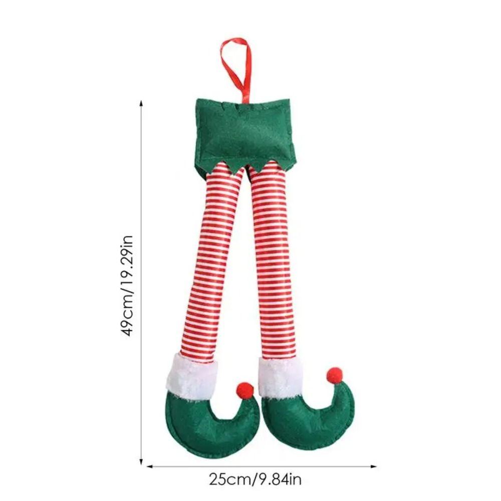Ornaments Elf Santa Legs Plush Xmas Tree Pendants Durable Christmas Decor  Home