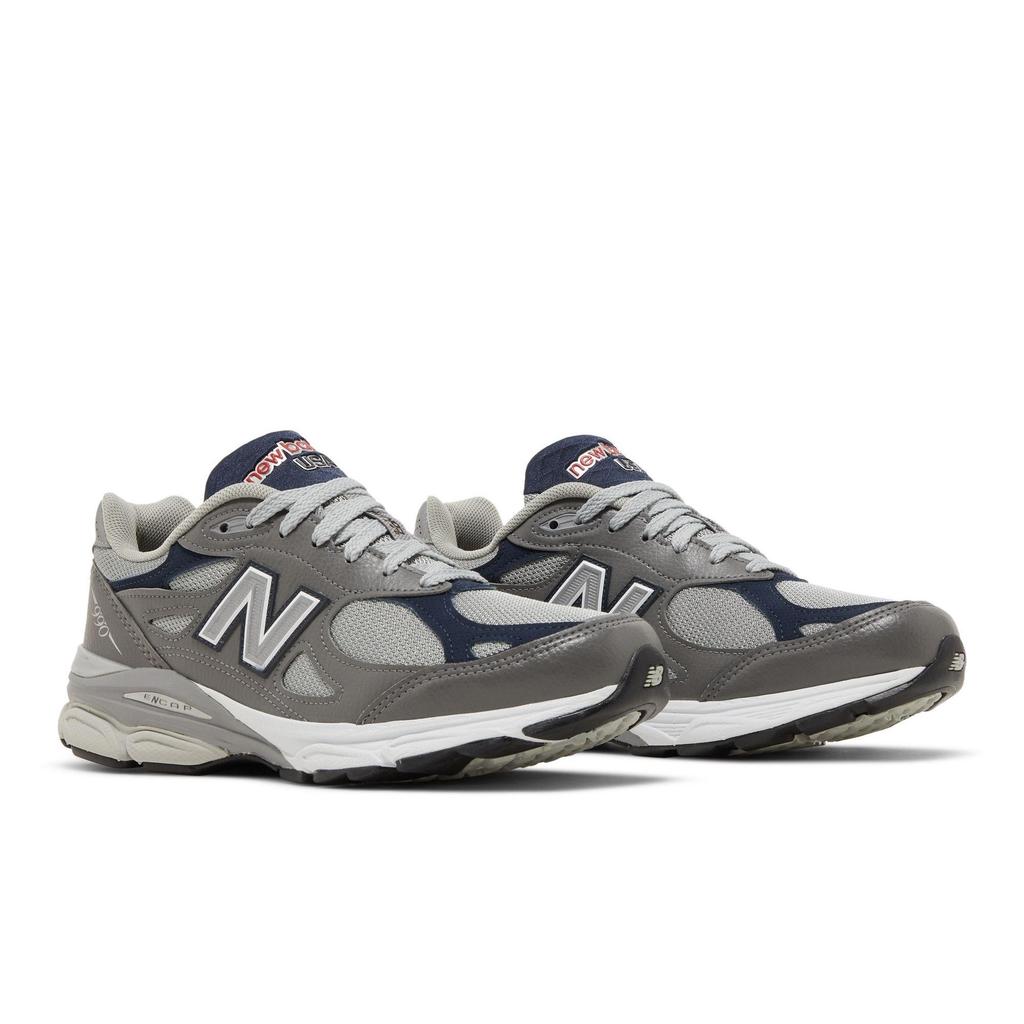 New Balance 990v3 Made In USA 'Elephant Grey' (Unisex) Elephant Grey / Navy Running Shoes M990GJ3