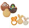 Bunny and Basket Cookie Cutters 2 Pcs
