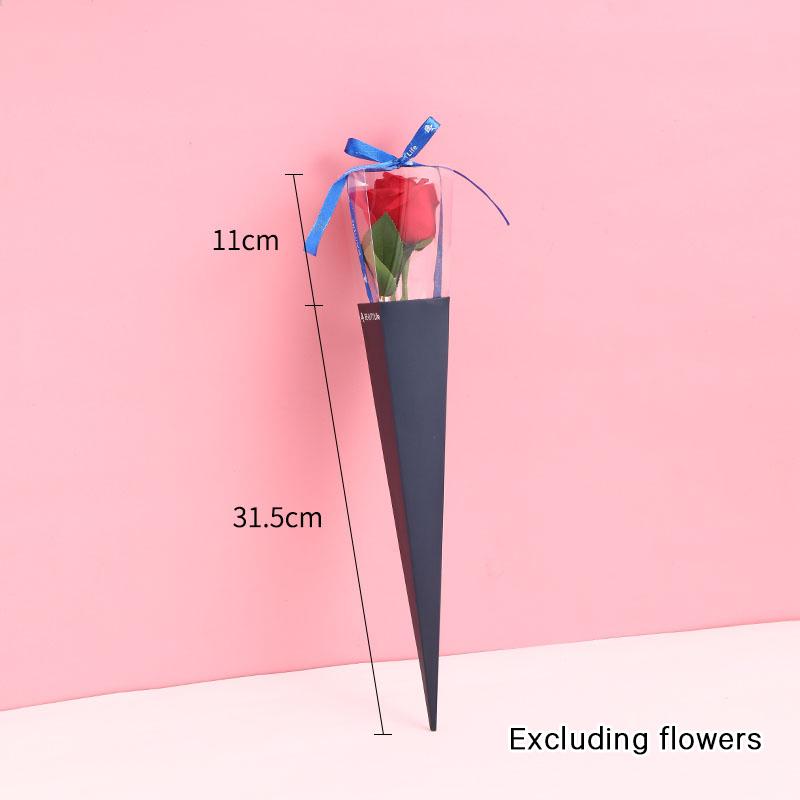 10 Pcs Bouquet Packing Box Single Ribbon Flower Box Flower Shop Packing Material Flower Paper Packing Bag Rose Gift Box 10 Pcs