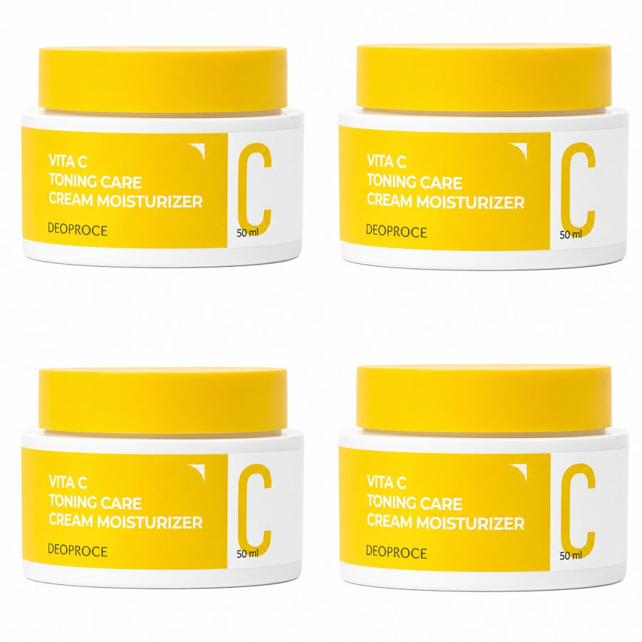 Deoproce Vita C Toning Care Cream Moisturizer 50ml*1Pc/2Pcs/4Pcs