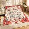Dear Mom Love Letter Coral Fleece Blanket