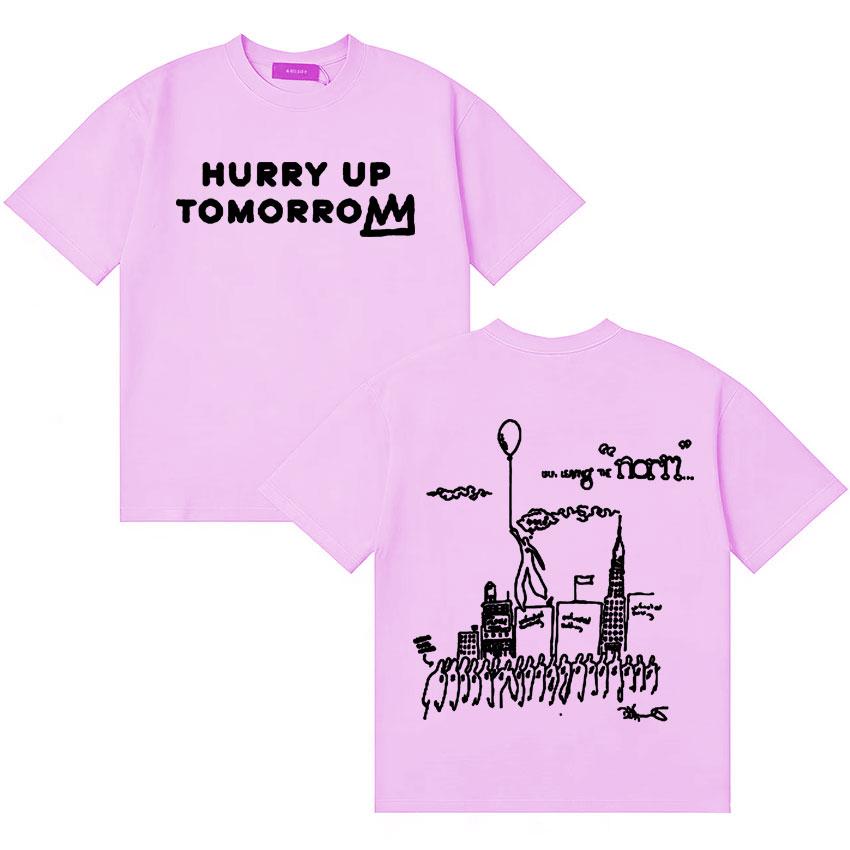 The Weeknd Beeil dich Morgen Merch T-Shirts 2025 Druck T-Shirts Unisexs Beliebte Kleidung Mode Übergroße Lockere T-Shirts Unisex