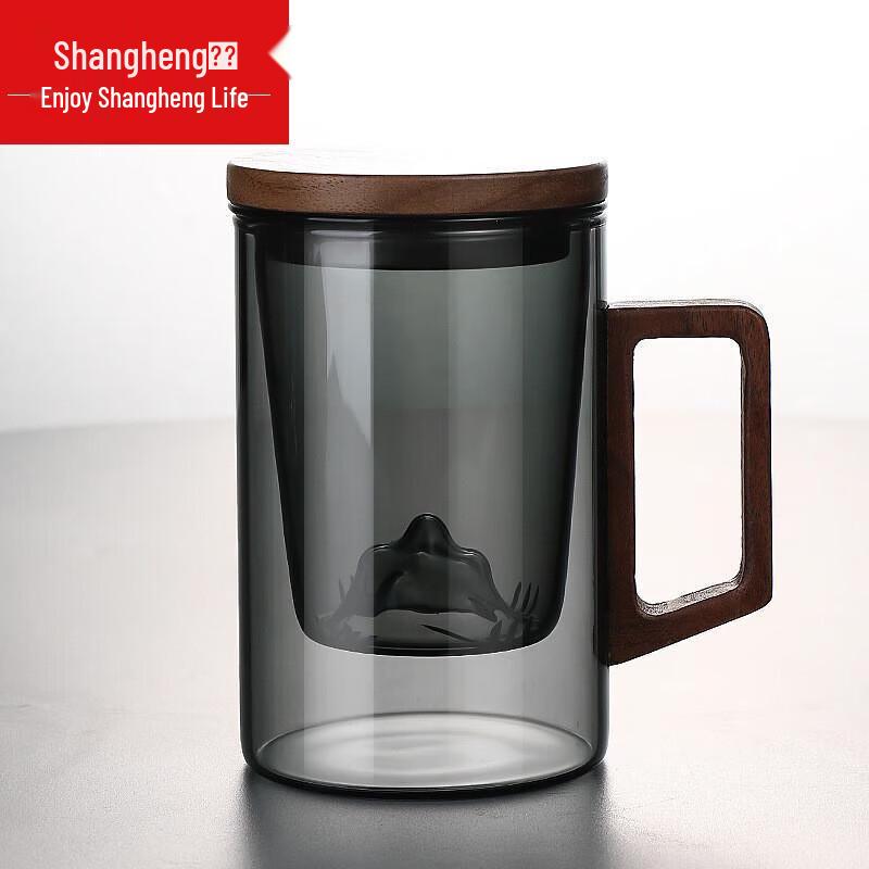Shangheng Guanshan Tea Infuser Glass Mug with Handle