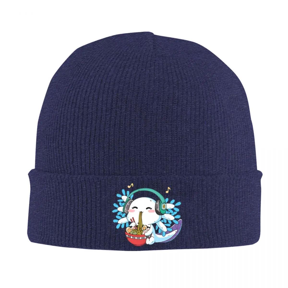 

Cute Axolotl Ramen Knitted Hat Beanie Winter Hat Warm Unisex Color Animal Cap Men Women