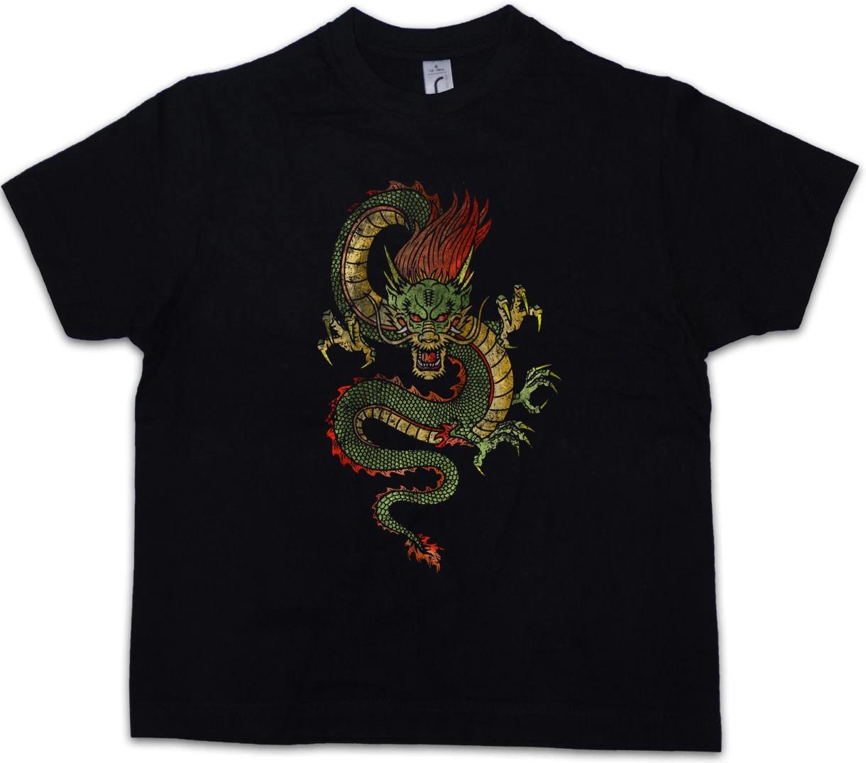 CHINESE DRAGON III Kids Boys kids boys T-Shirt Fantasy Tattoo Monster Japanese Asia Larp 120