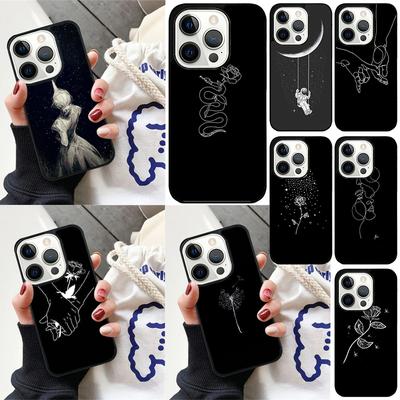 2020 Kunstmuster Blumenmädchen Handyhülle Abdeckung Für iPhone 17 Air 16 15 14 Plus für apple 16 11 12 13 Pro Max Hülle