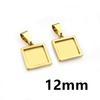5pcs Stainless Steel 10x25mm 10x50mm Inner Size Rectangle Square Pendant Cabochon Blank Base Setting Tray for DIY Jewelry Making
