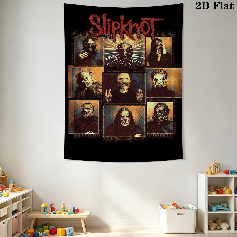 Dark Metal Tapestry Slipknot'S Mystic Design Tapestry Background Cloth Wallmounted Wall Covering Decoration Home Decor Wall Decoration