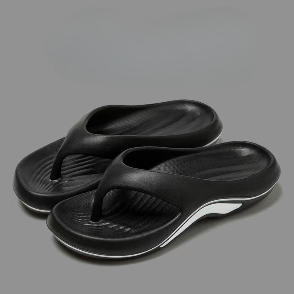 Unisex Contrasting Wave Thick Soled Slippers, Lightweight EVA Sandals, Soft, Non Slip, Shock-absorbing, Comfortable for Cooldown