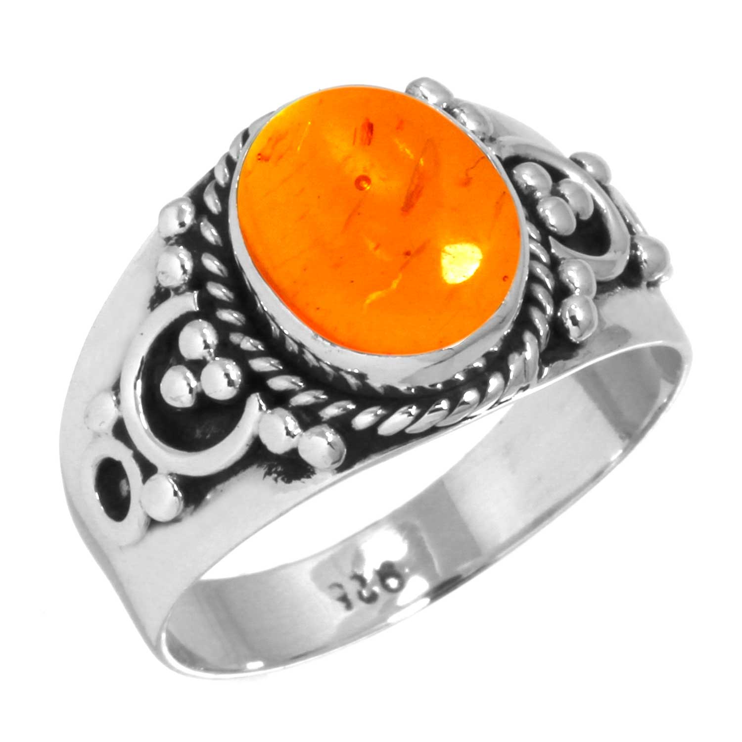 

Кольцо из стерлингового серебра 925 пробы с драгоценными камнями, ручная работа, подарок на День матери, янтарь, аметист, черный оникс, сердолик, гранат, кварц, зеленый оникс, золотой камень 9.5 янтарь