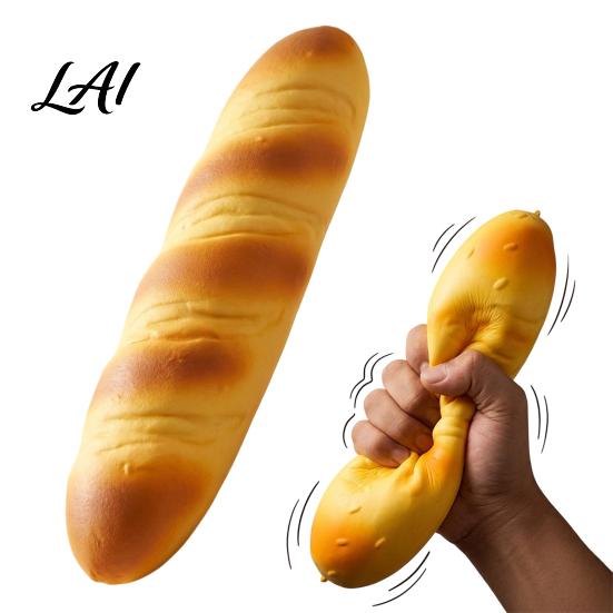 Fun Desk Accessories for Stress Large Baguette Squishy Fidget Toy Realistic French Bread Relief Relaxation Toys Home Use Squeeze Oversized