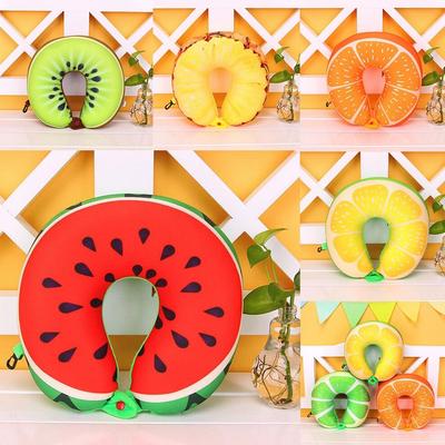 Φρούτα Μαξιλάρι σε σχήμα U Ταξιδιωτικό Μαλακό Μαξιλάρι Μνήμης Λούτρινο παιχνίδι Μαξιλάρι λαιμού για ενήλικες Δώρο για παιδιά