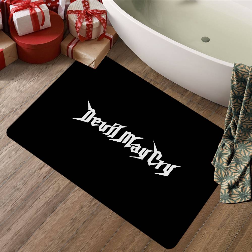 Anime D-Devil May C-Cry Logo Kitchen Mat Kids Room Bedroom Decoration Balcony Anti-Slip Doormat Living Room Alfombra