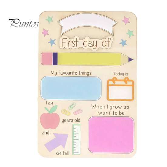 Wedding Reception Signage First and Last Day of School Board Sign for Kids, Reusable Wooden Memo Chalkboard Sign, Cute Writing Daily Notes Schedules
