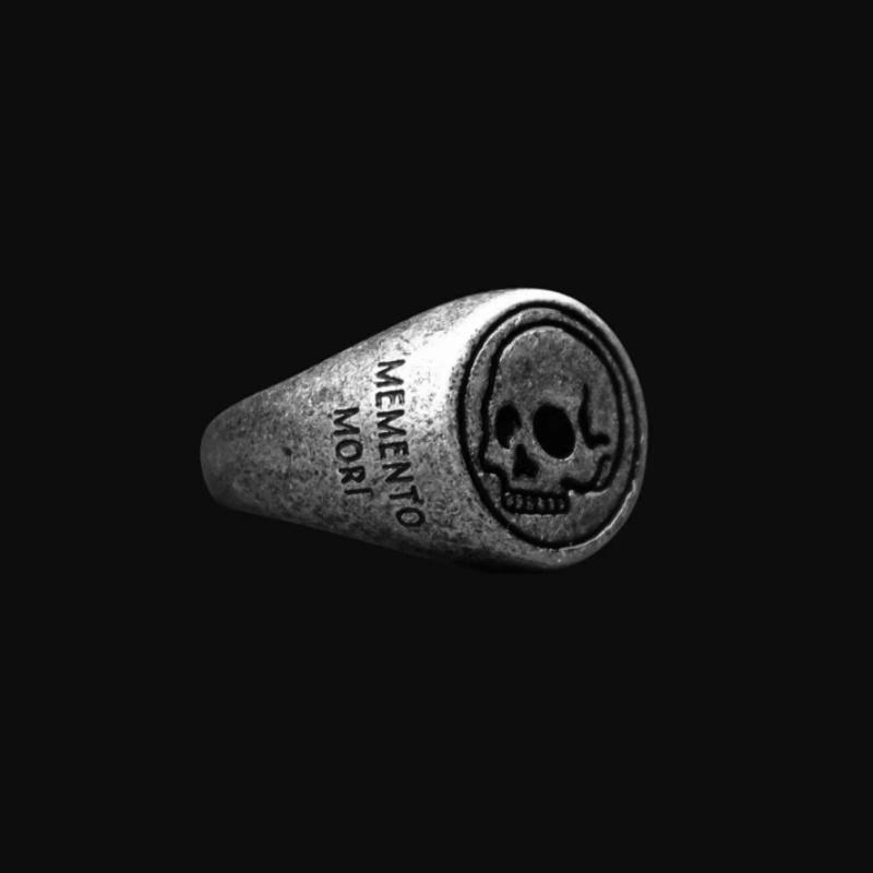 

2025 Memento Mori Vintage New Luxury High Quality Stainless Steel Rings for Woman ManAncient Silver Color Decoration Jewelry 13