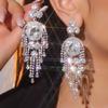 High-end Gorgeous Rhinestone Long Fringed Earrings for Women