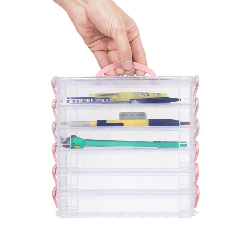 

1/3/6-слойный ящик для кистей, акварельный съемный ящик для хранения ручек, многофункциональный органайзер для канцелярских принадлежностей, школьные принадлежности