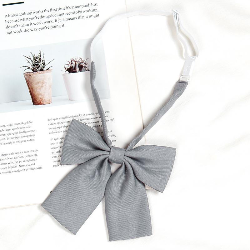 Damen Krawatte im lässigen japanischen Akademie-Stil - Schwarz, Rot, Graue Fliege