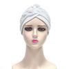 1Pcs Women'S Ethnic Style Pleated Turban Hat, Soft And Breathable, Suitable For Daily Wear, Yoga, And Fitness