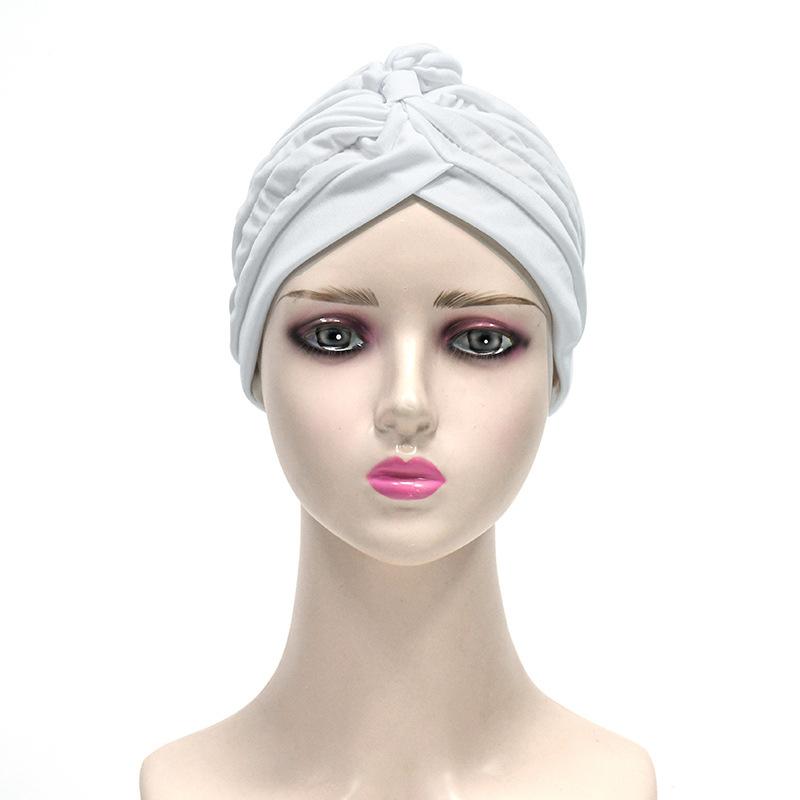 1Pcs Women'S Ethnic Style Pleated Turban Hat, Soft And Breathable, Suitable For Daily Wear, Yoga, And Fitness