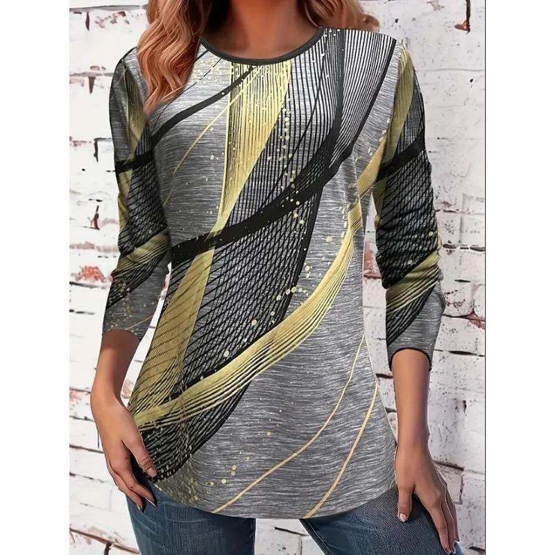 Women s T Shirt Floral Casual Short Sleeve Long Tops Daily Print Dark Gray Summer S