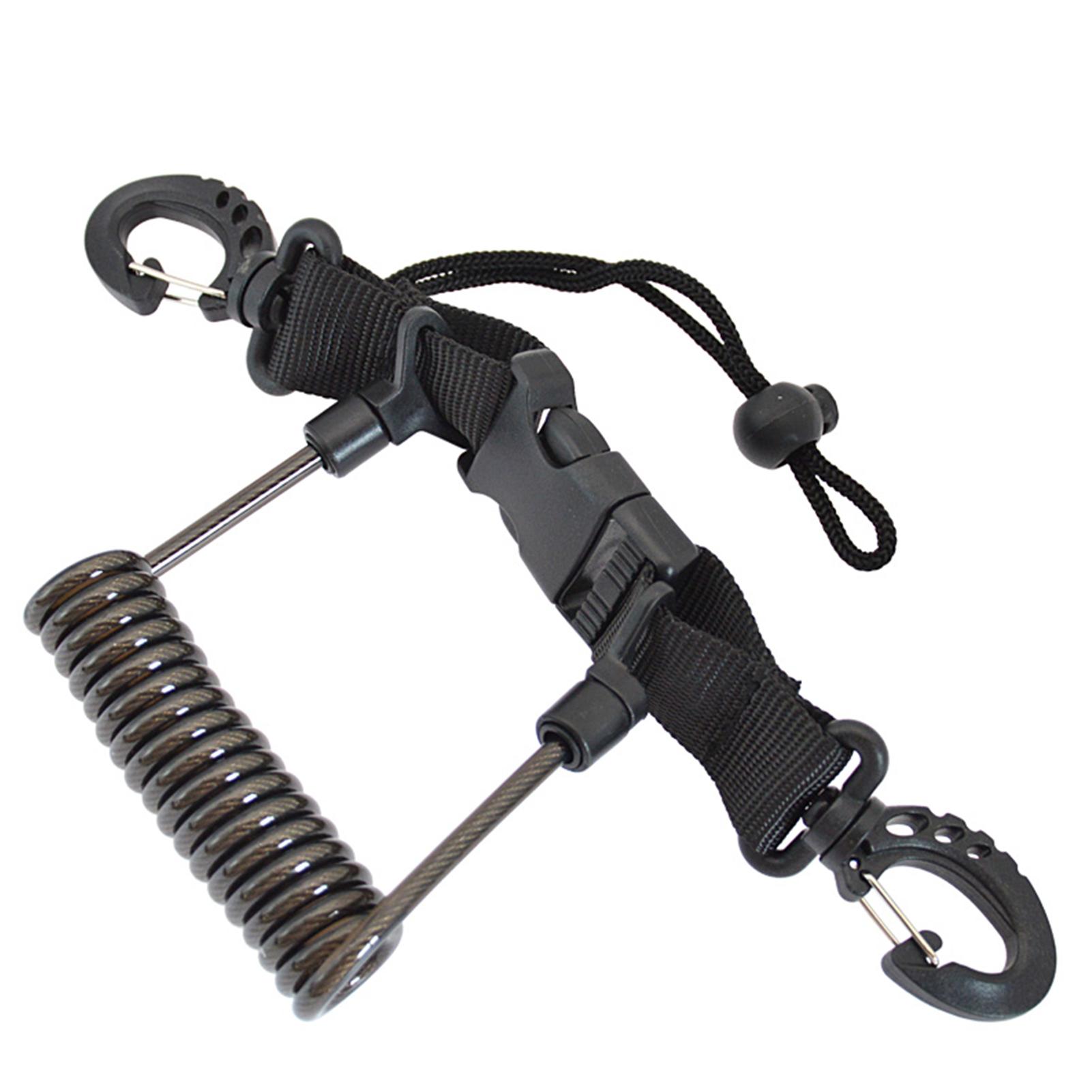 

Spiral Coil Cable Anti lost Camera Flashlights Safety Leash for Diving Snorkelling Surfing Kayaking чёрный