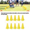 10Pcs Scoccer Cone 23cm Sports Training Traffic Cone Barrier for Basketball Football Skateboards
