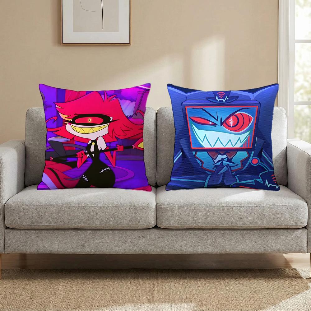 cartoon Hazbin Hotel Cushion Cover Cushion Cover Set 4Pcs 50x50 45x45 40x40 Pillowcase Decorative Sofa Home Decor