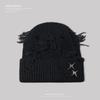 Autumn and Winter Warm Hats for Women Versatile Star Hole Knitted Hats  Warm Ear Protection Woolen Hats for Men