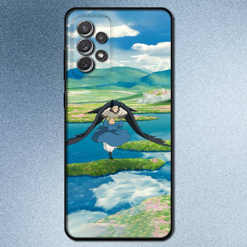 H-Howl M-Moving C-Castle Phone Case For Samsung S25,S24,S21,S22,S23,S30,Ultra,S20,Plus,Fe,Lite,Note,10,9,5G Black Cover