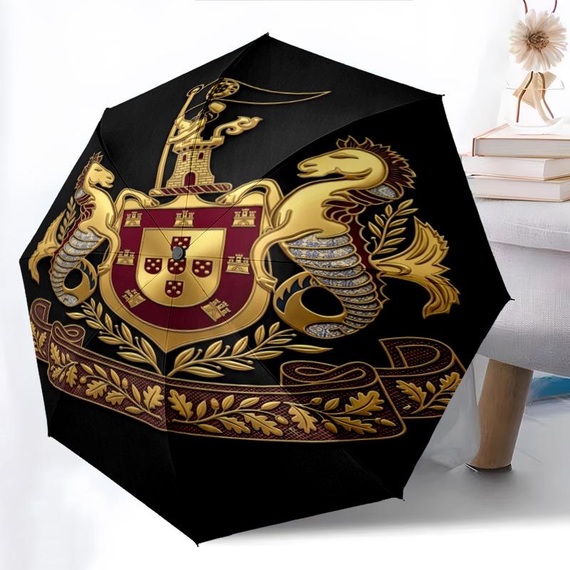 Heritage Honor: Emblem Tradition Folding umbrella Suitable for all seasons 8 paraphenoid bones Sun umbrella travel Gift