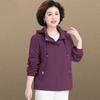 Mother's Day 2026 Stylish Hooded Windbreaker for Middle-Aged Women