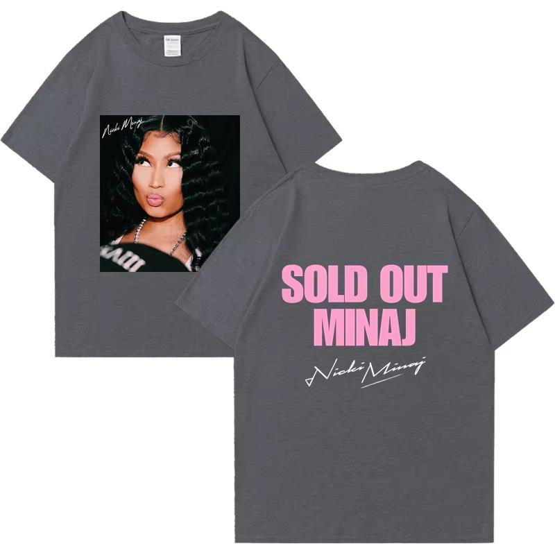 

Rapper Nicki Minaj Tour Pink Friday 2024 T-Shirts Men Women Hip Hop Vintage Oversized Short Sleeve T-shirts Unisex Popular Tops 4XL