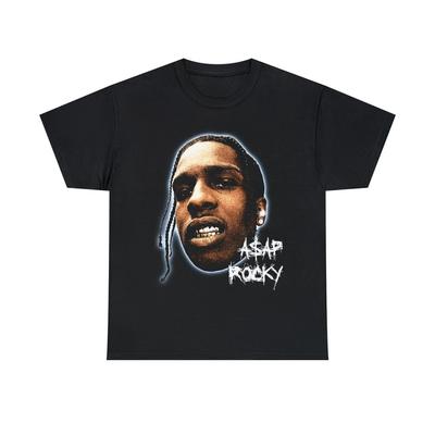 Vtg Asap Rocky Gwiazda Muzyki Ciężka Bawełna Czarna Unisex Wszystkie Rozmiary Koszulka BL172 Koszulka Unisex