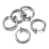 10pcs 2pcs Stainless Steel Retractable Clip On Ear Clip Hoop Non Piercing Round Earring Clips for Women Jewelry Making DIY
